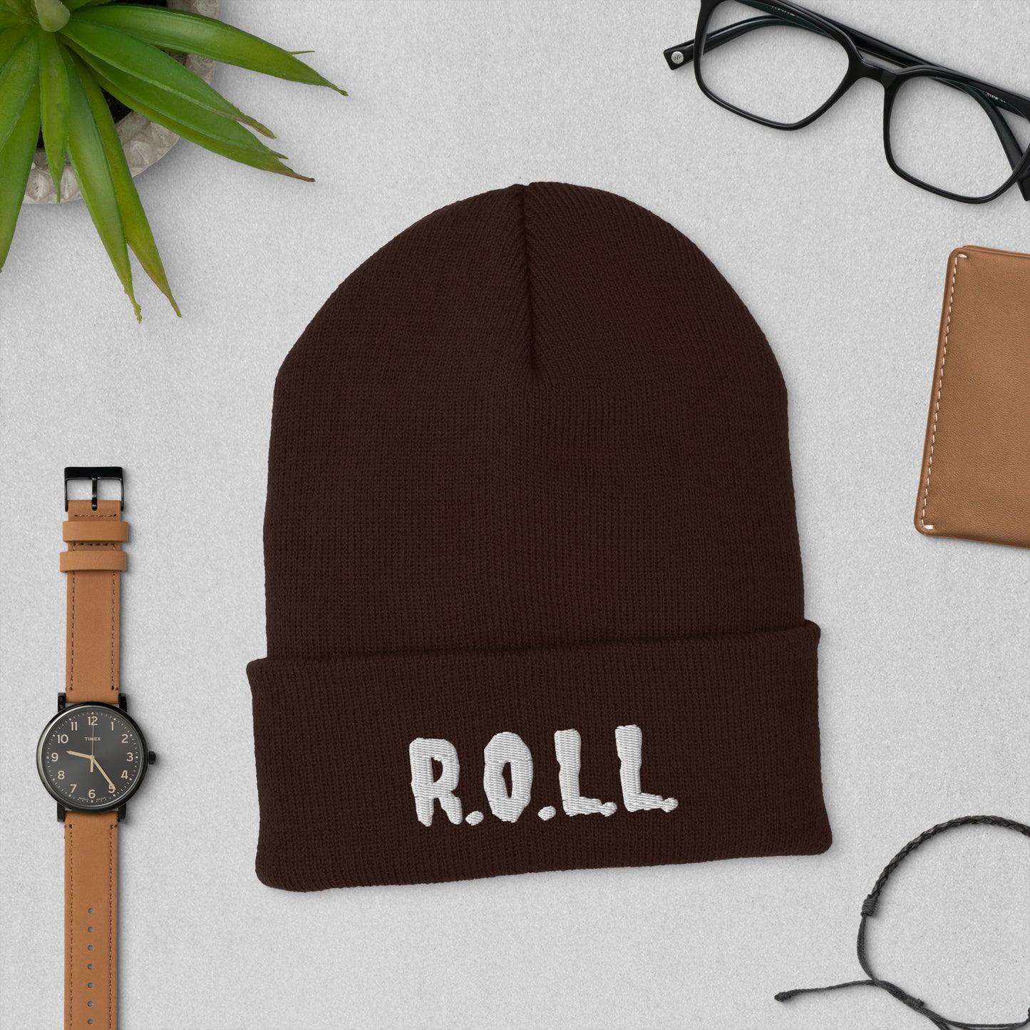 Brown Winter Beanie – R.O.L.L. Apparel