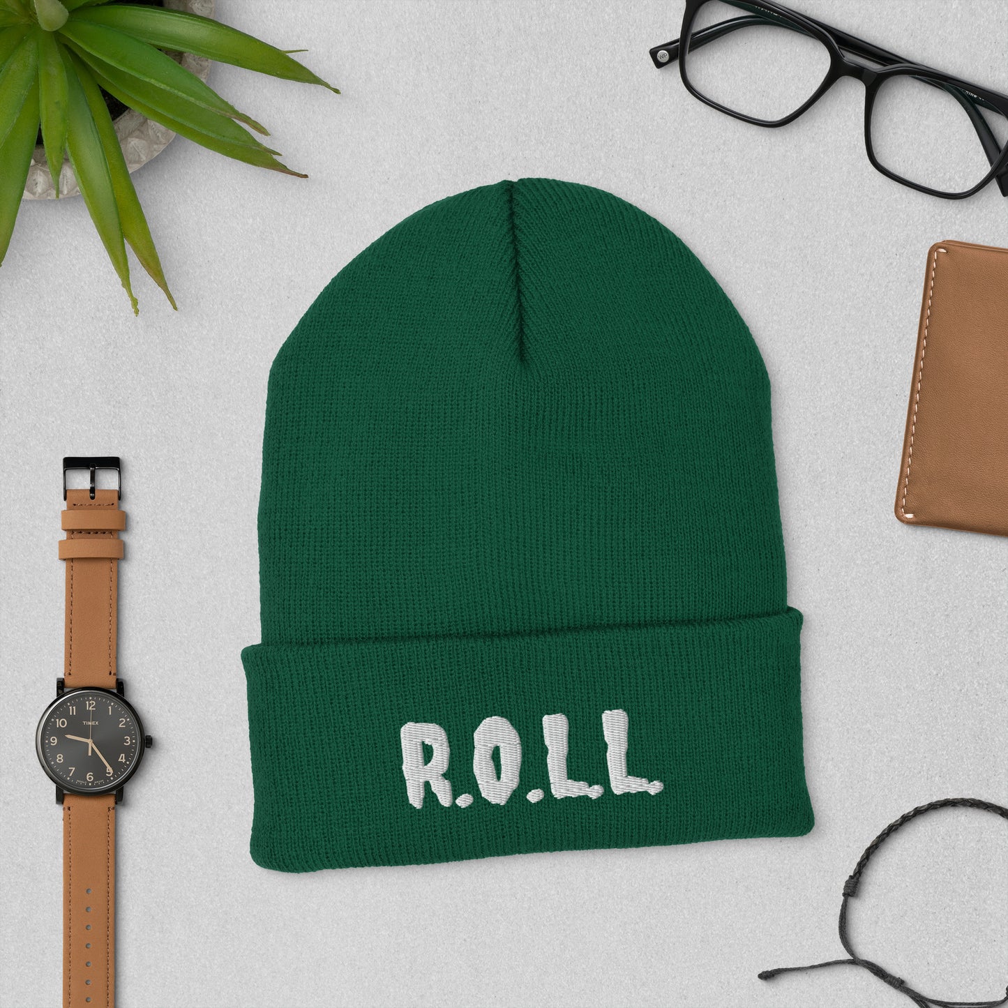 Green Winter Beanie – R.O.L.L. Apparel