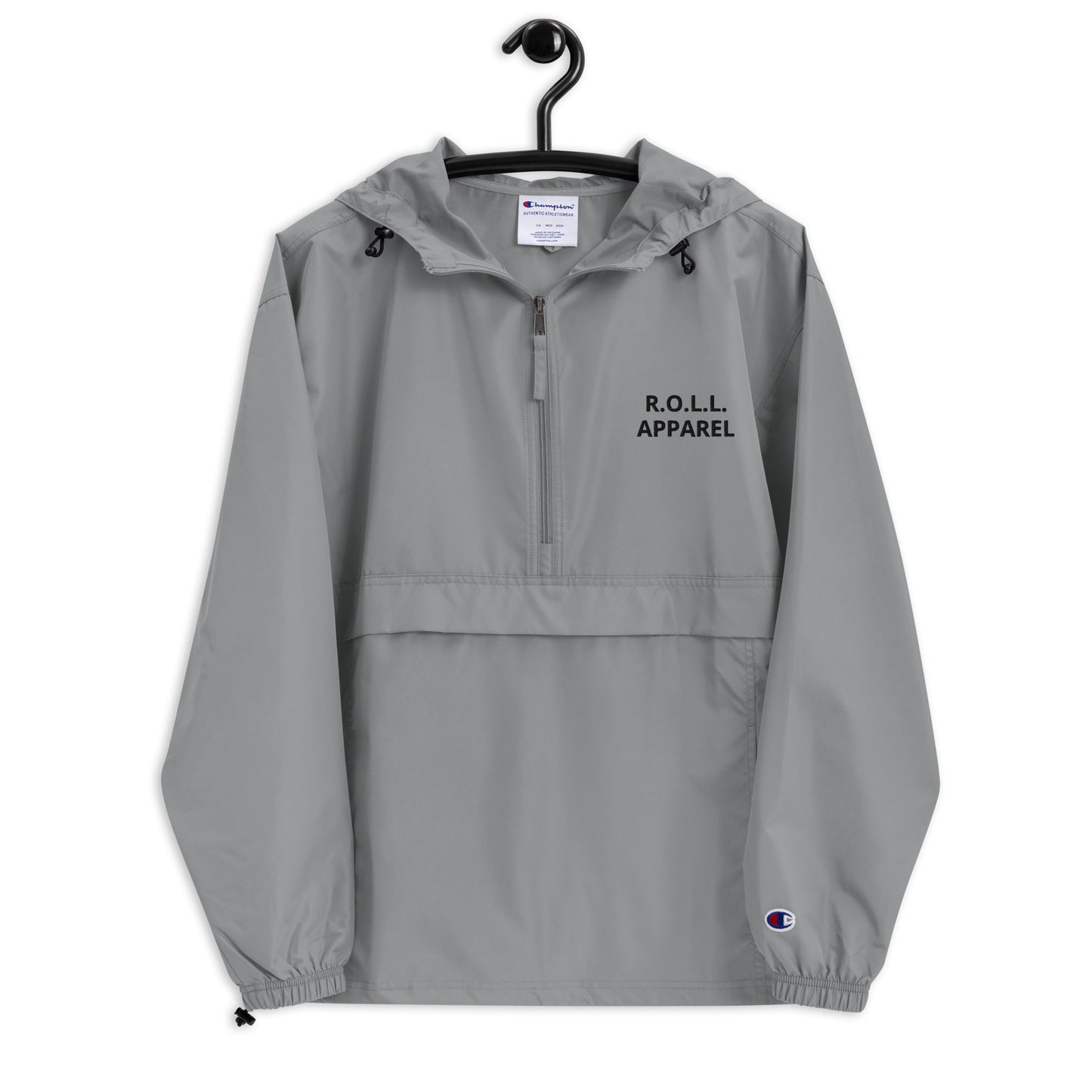 Black Packable Champion Jacket – R.O.L.L. Apparel